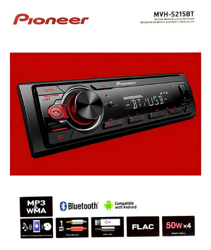 Autoestéreo Para Auto Pioneer Mvh S215bt Con Usb Y Bluetooth (Usado)