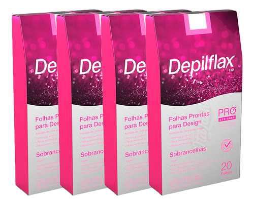 Folhas De Cera 80un Depilação Facial Sobrancelhas Depilflax