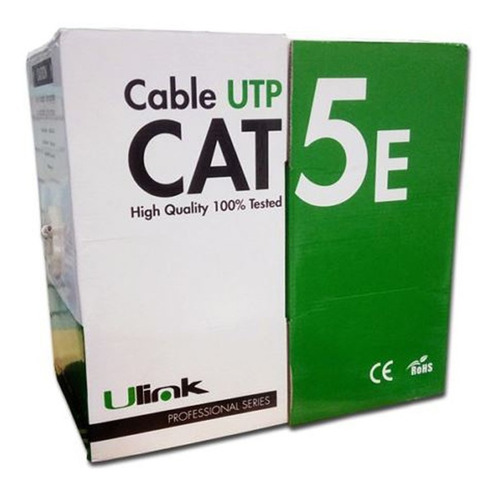 Cable Utp Cat5e, 24 Awg, Cca, 305mts.unifilar Factura/boleta