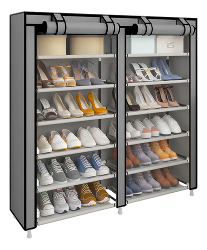 Zapatera Organizador De 6 Niveles Closet De Zapatos Tenis Fasilyt YUB-012 Gris