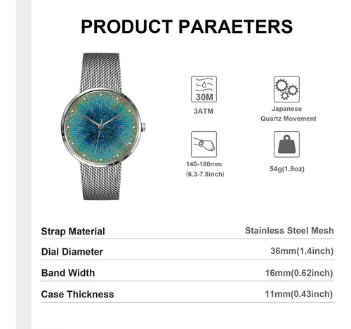Reloj Para Mujer Con Correa De Acero Inoxidable.