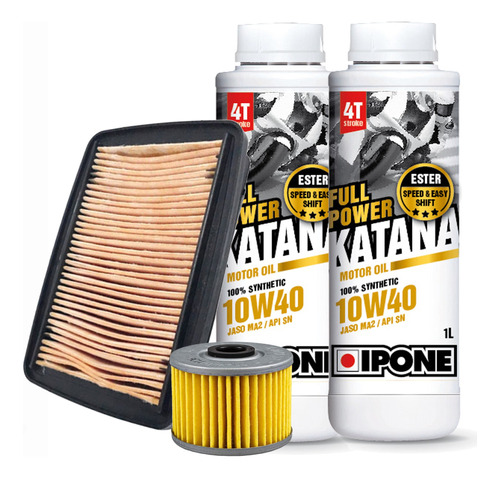 Kit Service H Cb250 New Twister Ipone Katana 10w40 + Filtros