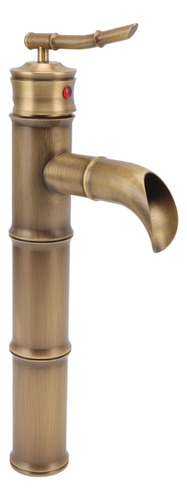 Grifo Antiguo Totalmente De Cobre Con Junta De Bambú De 3 Se