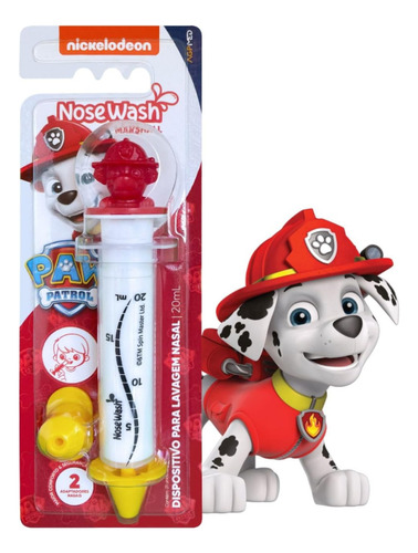 Seringa Para Lavagem Nasal Nosewash, Patrulha Canina, 20 Ml