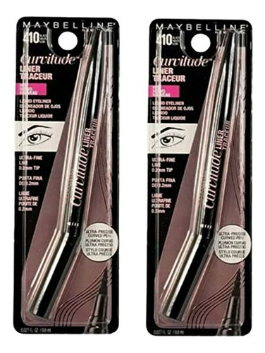 Delineador Líquido Maybelline Curvitude, Negro.