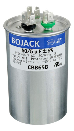 Bojack 505uf 50/5mfd 6% 370v/440v Cbb65 Condensador De Arran