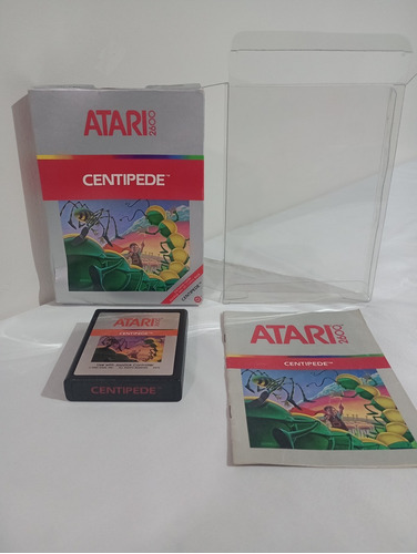 Atari 2600 Centipede En Su Caja, Juego, Manual Y Protector A