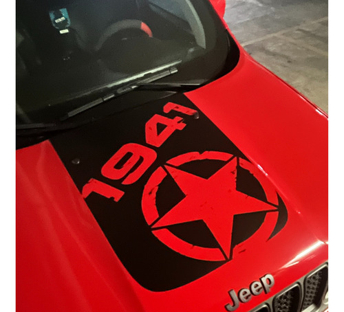 Stickers Franjas Cofre Jeep Renegade 1 Pieza Varios Diseños
