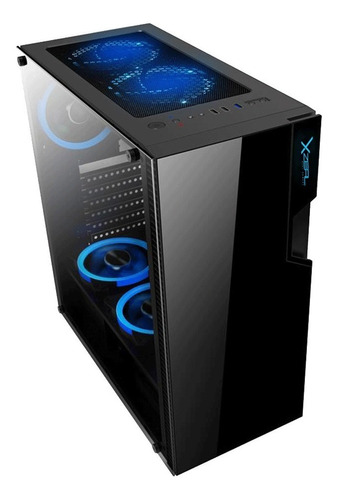 Gabinete Xzeal Xz130 Atx Rgb 3 Ventiladores Usb 3.0 Usb 2.0 Color Negro