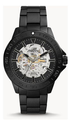 Reloj Paea Caballero Fossil Automatico Modelo Bq2679 Color de la correa Negro