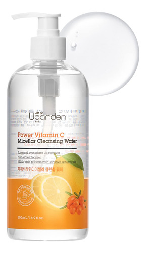 Ugarden Agua Limpiadora Micelar Con Vitamina C, Ph5.5, Remov