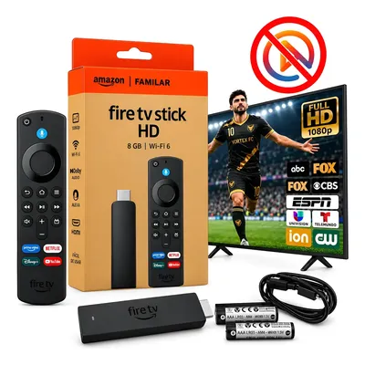 Amazon Fire Tv Stick Hd Wi-fi-6 Com Alexa Por Voz Preto Preto De Voz