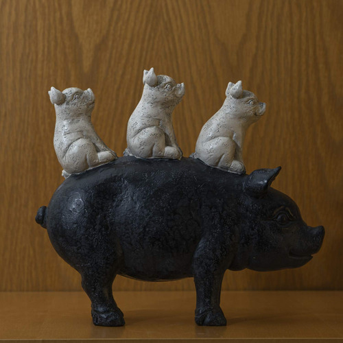 Estatua De Resina Apilada En Cerdo Animal Farm Barnyard