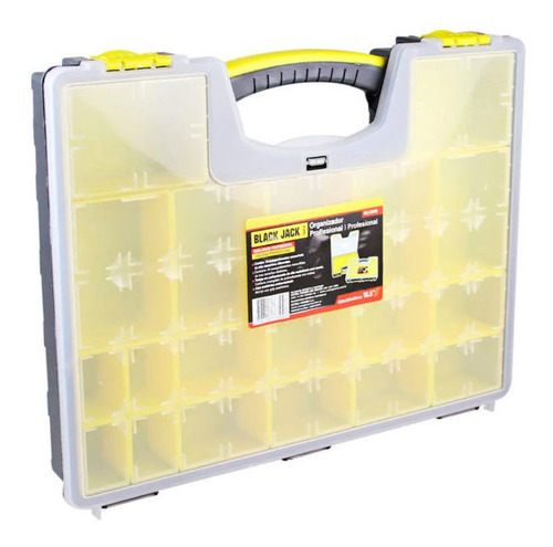 Organizador Plástico 19 Divisiones Movibles 420x335x63 Mm Color Amarillo