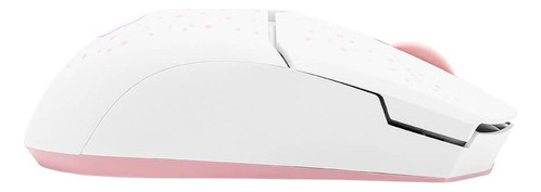Ratón óptico inalámbrico para juegos Cooler Master Mm712, 6 botones, blanco y rosa