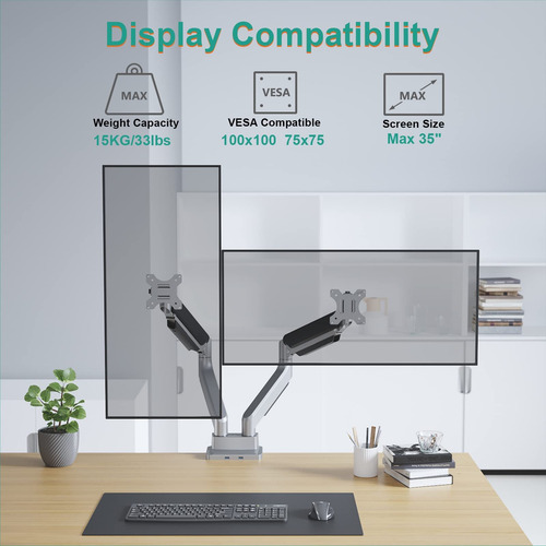 Soporte De Monitor Doble Gsmu002