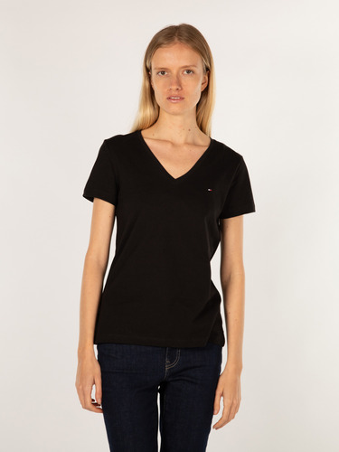 Polera Heritage V-neck Negro Tommy Hilfiger