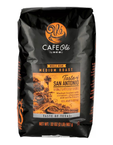 Heb Cafe Olé San Antonio Medium Roast Grano Entero 32oz