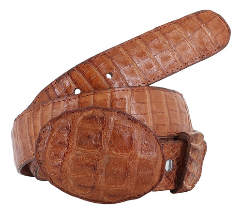 Cinto Cocodrilo Coñac Original Vaquero Coñac Vaquera 36