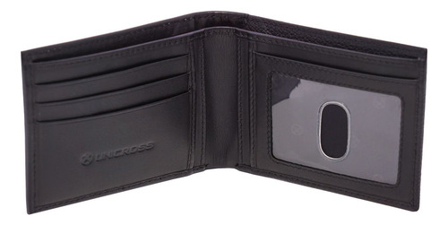 Imagen 2 de 4 de Billetera De Cuero Unicross Doble Tarjetero Y Ventana