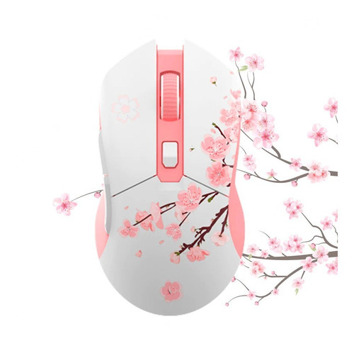 Mouse Dareu Sakura Gamer 12000 Dpi 12000 Fps Rgb Wireless Rosa