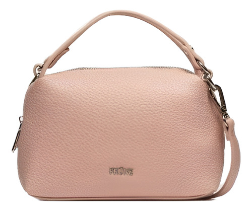 Cartera Bandolera Chiara De Cuero Pu Rosa - Prüne Rosa Lisa Níquel Rosa