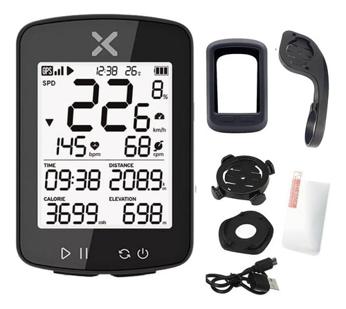 Velocímetro GPS Xoss G2+ Plus Smart Bt Ant+ Strava Cor Negro