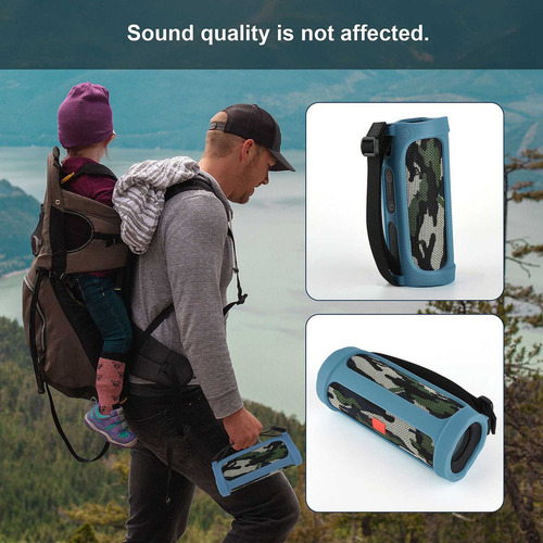Funda De Silicona Con Correa De Asa Para Jbl Flip 4 Speake