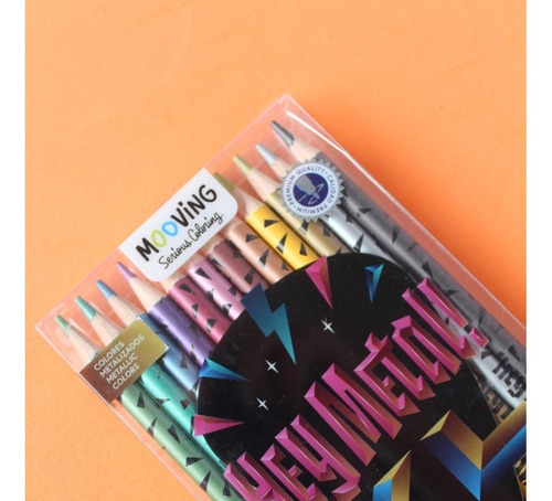 Imagen 4 de 7 de Lapices Metalizados Mooving Hey Metal Xl X 12 Colores