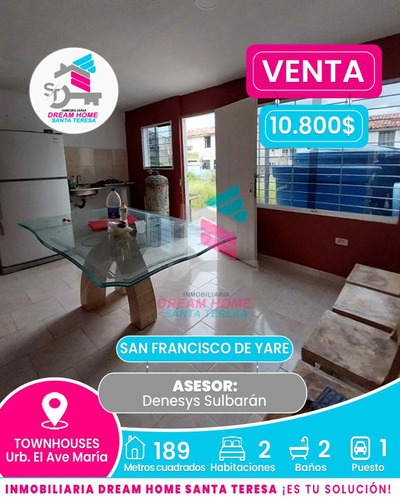Townhouses En Venta Urb.el Ave María - San Francisco De Yare