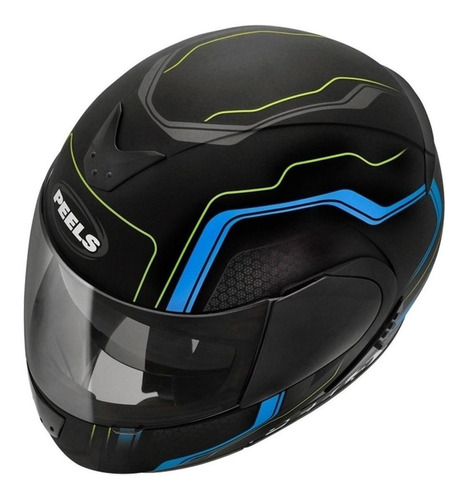 Capacete para moto  escamoteável Peels  U-RB2  azul ultron tamanho 62 