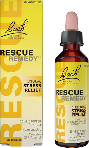 Remedio De Rescate Bach Flower Rem 0.7 Fl. Oz 20 Ml Sabor Sin Sabor