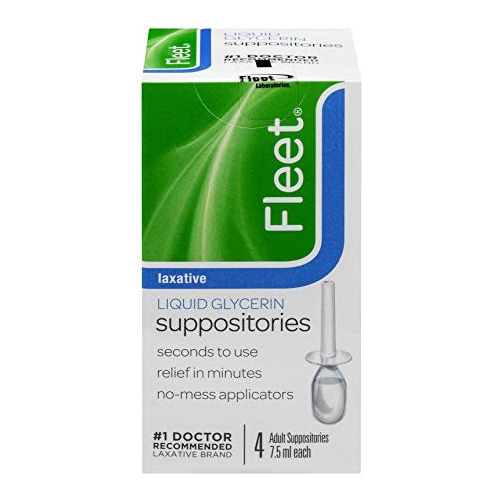 Fleet Líquidos Glicerina Supositorios 4 Cada Uno (paquete De