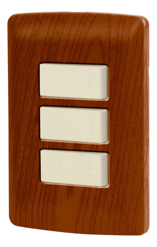Caja Con 3 Placa Armada 2 Interruptores 1escalera,madera,lín