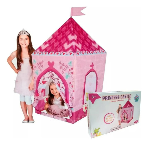 Carpa Infantil Niña Nena Casita Castillo Rosa Juegos Ventana