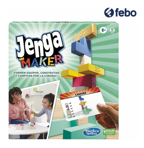 Juego De Mesa Jenga Maker Hasbro Gaming Febo