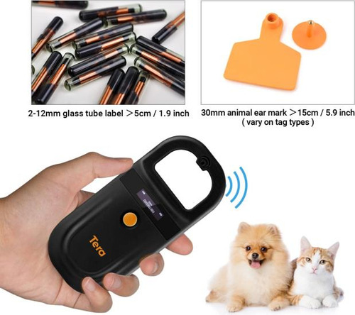 Tera Escáner Lector De Microchips Para Mascotas Con Anillo E