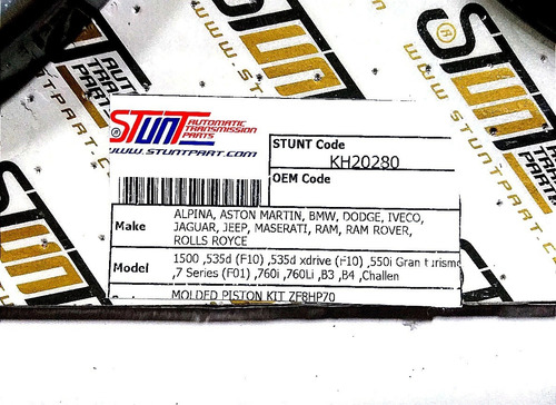 Juego Pistones Transmisión Zf 8hp70 Pickup Ram 1500 12-16
