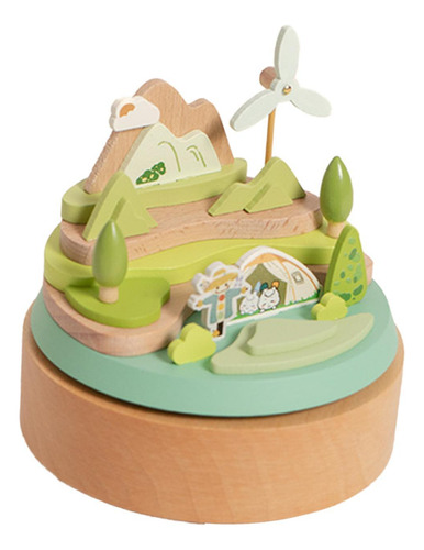 Caja Musical De Madera, Centro De Mesa, Adorno Coleccionable