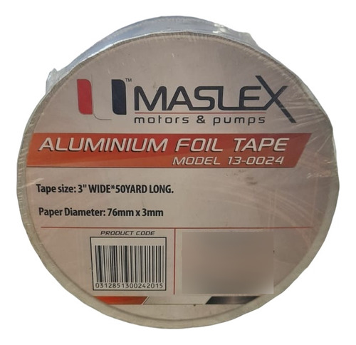 Cinta De Aluminio 3  50mts Para Ducteria Marca Maslex