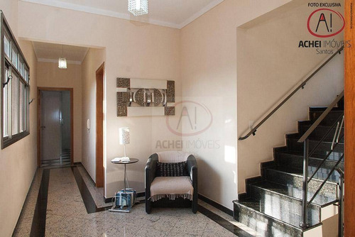 Imagem 30 de 30 de Linda Casa Triplex À Venda, Totalmente Independente, 4 Suítes, 2 Vagas, Quintal, Piscina Campo Grande, Santos. - Ca1195