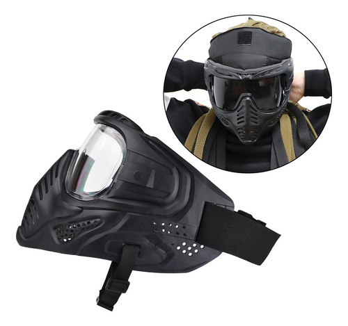 Máscara De Cara Completa Gafas Cs Wargame Paintball Ojo