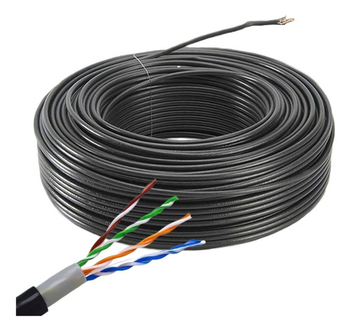 Imagen 2 de 4 de 50mt Cable Exterior Doble Vaina + Pinza Rj45 11/9 + 10 Ficha