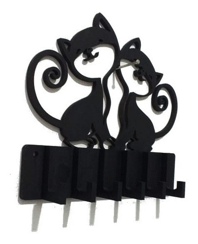 Imagem 1 de 1 de Porta Chave Gato Rústico Em Mdf Pintado - Leia Descrição