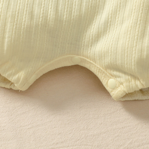 Mameluco Verano De Algodón Mono Bebé Con Estampado 0-24meses Dorado Claro 9-12 M