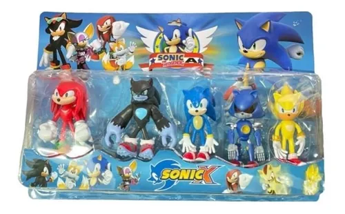 Set X6 Figuras Muñecos Sonic Tails 11cm Juguete Colección