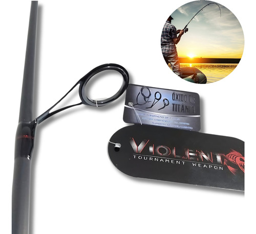 Vara De Pescar Violent Plusfish 1,90m 3-10lb Molinete Cor Preto
