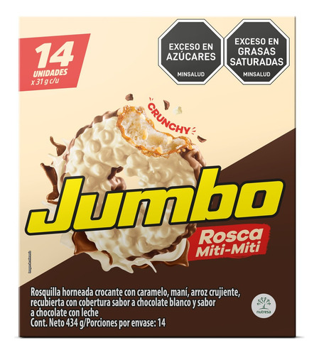 Chocolatina Jumbo Rosca Mitimiti X14 Unidades