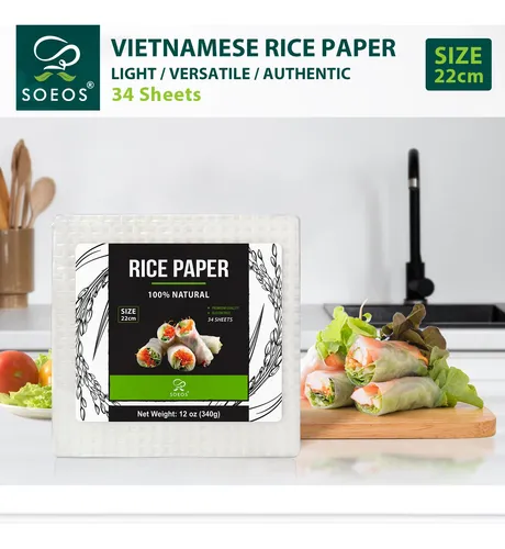 Papel De Arroz Soeos - Ideal Para Rollos Frescos Y Dumplings