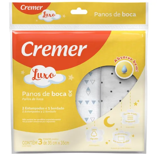Pano De Boca Luxo Branco Bordado 35cmx35cm C/ 3 Unds 100% Algodão...
